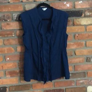 💙💙Converse dark blue ruffly blouse